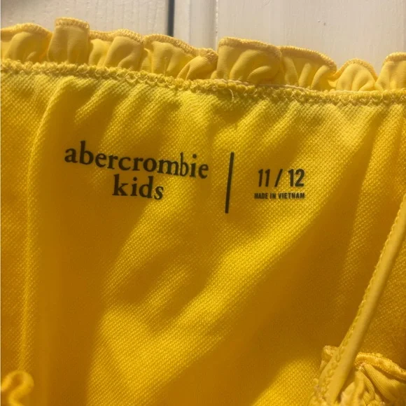 Yellow Smocked Kid’s Bathing Suit Top - Picture 6 of 6